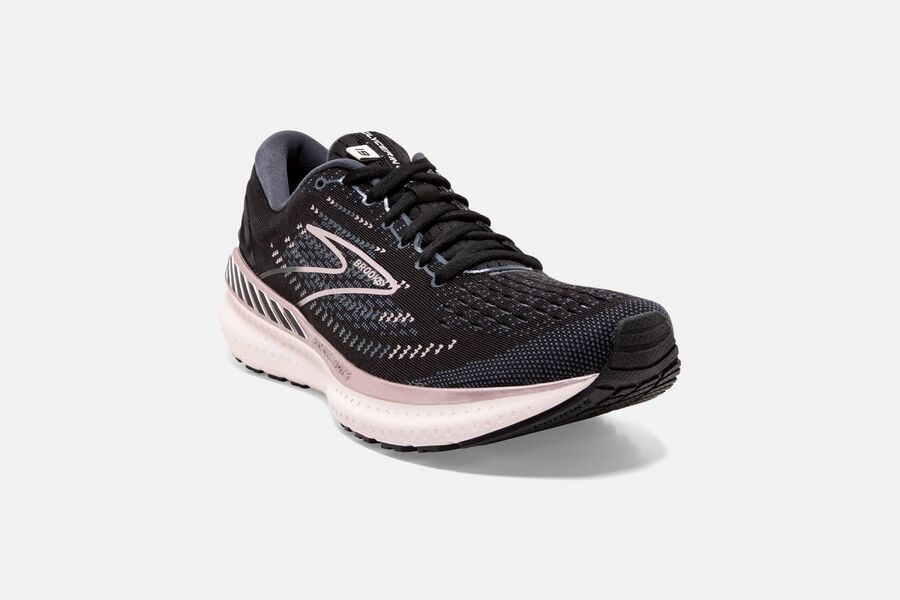 Brooks Glycerin GTS 19 Road Running Shoes Womens - Black/Pink - NFJZM-7832